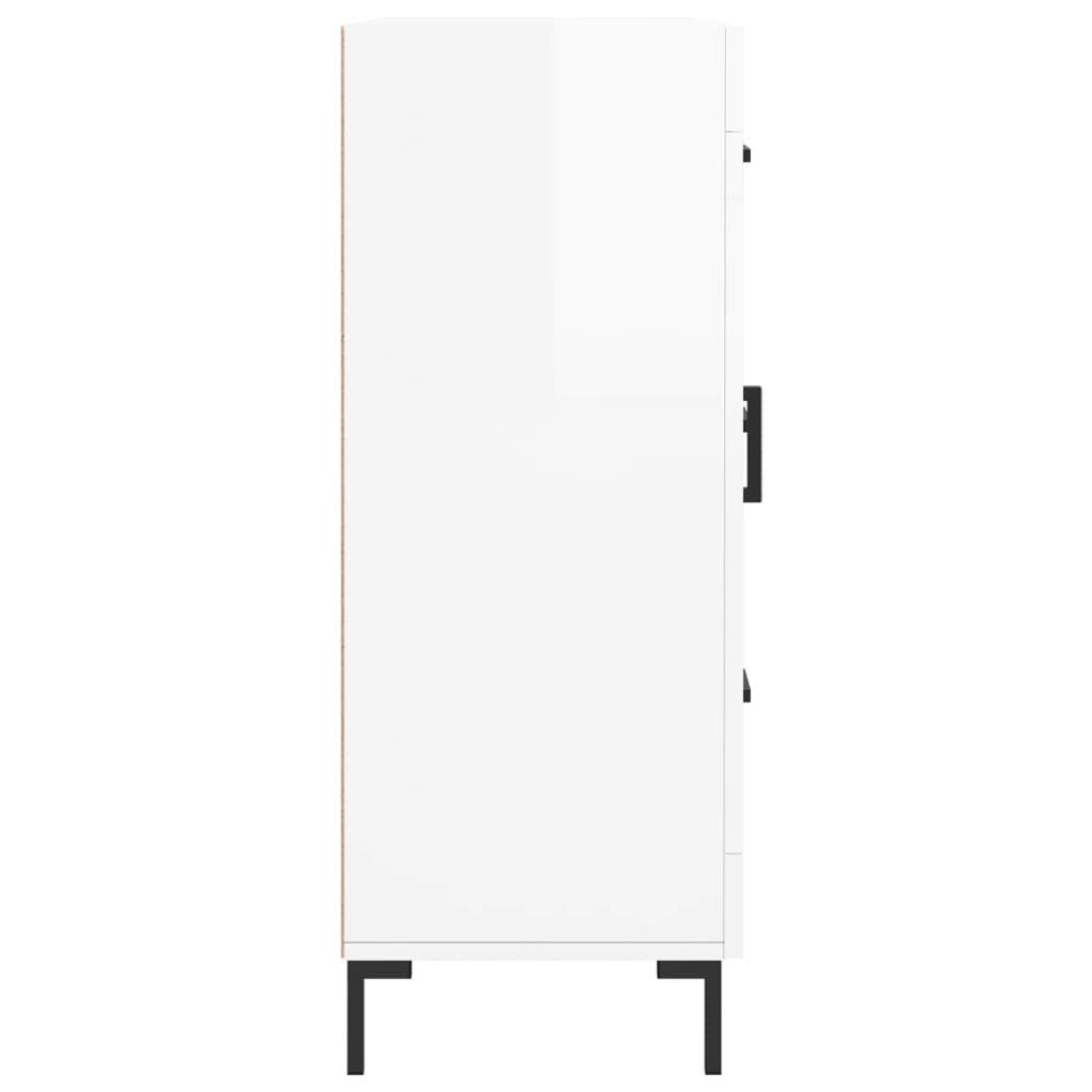 Buffet Blanc brillant 69,5x34x90 cm Bois d'ingénierie Buffets & bahuts vidaXL   
