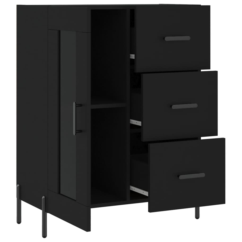 Buffet noir 69,5x34x90 cm bois d'ingénierie Buffets & bahuts vidaXL   