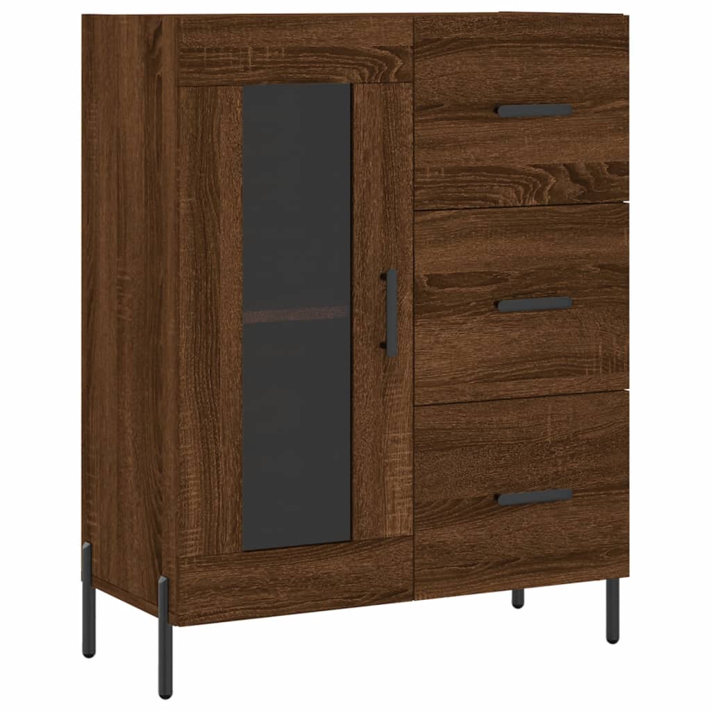 Buffet chêne marron 69,5x34x90 cm bois d'ingénierie Buffets & bahuts vidaXL   
