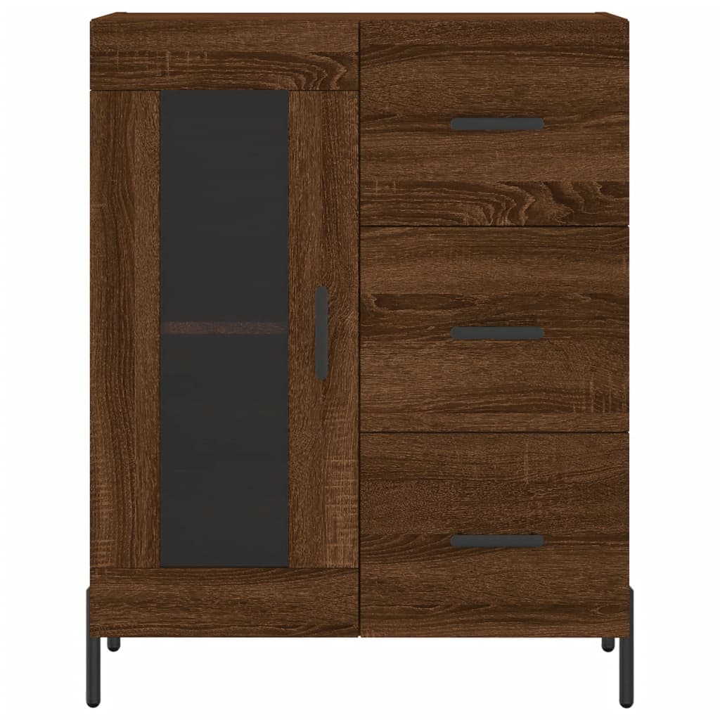 Buffet chêne marron 69,5x34x90 cm bois d'ingénierie Buffets & bahuts vidaXL   