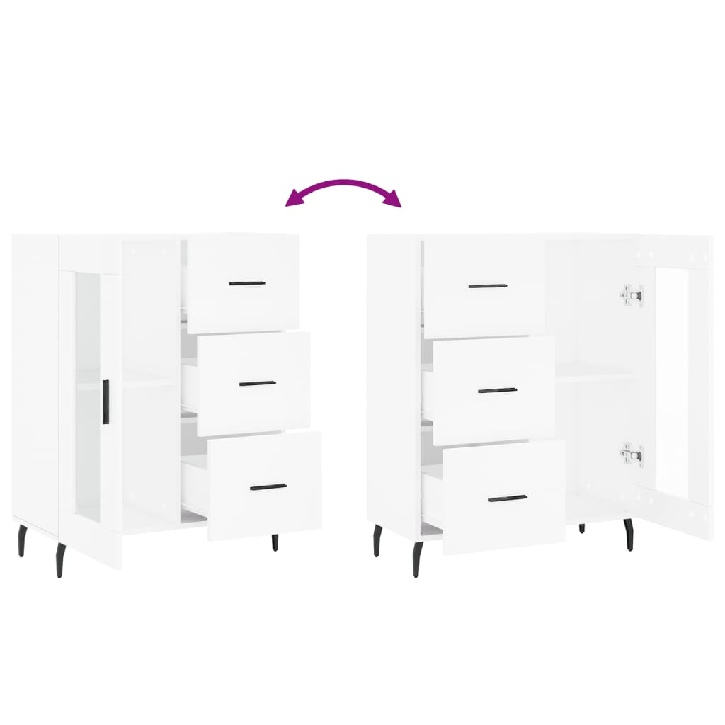 Buffet blanc 69,5x34x90 cm bois d'ingénierie Buffets & bahuts vidaXL   