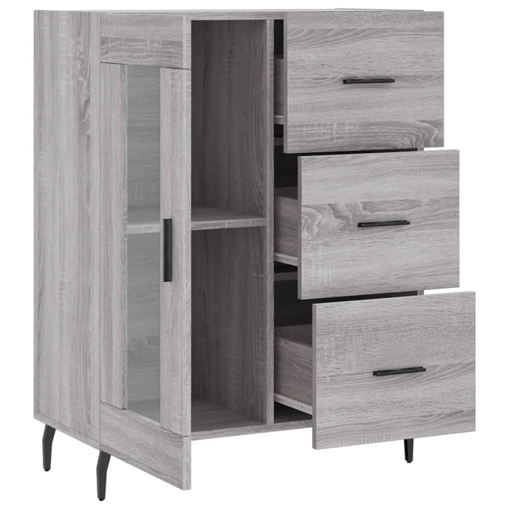 Buffet sonoma gris 69,5x34x90 cm bois d'ingénierie Buffets & bahuts vidaXL   