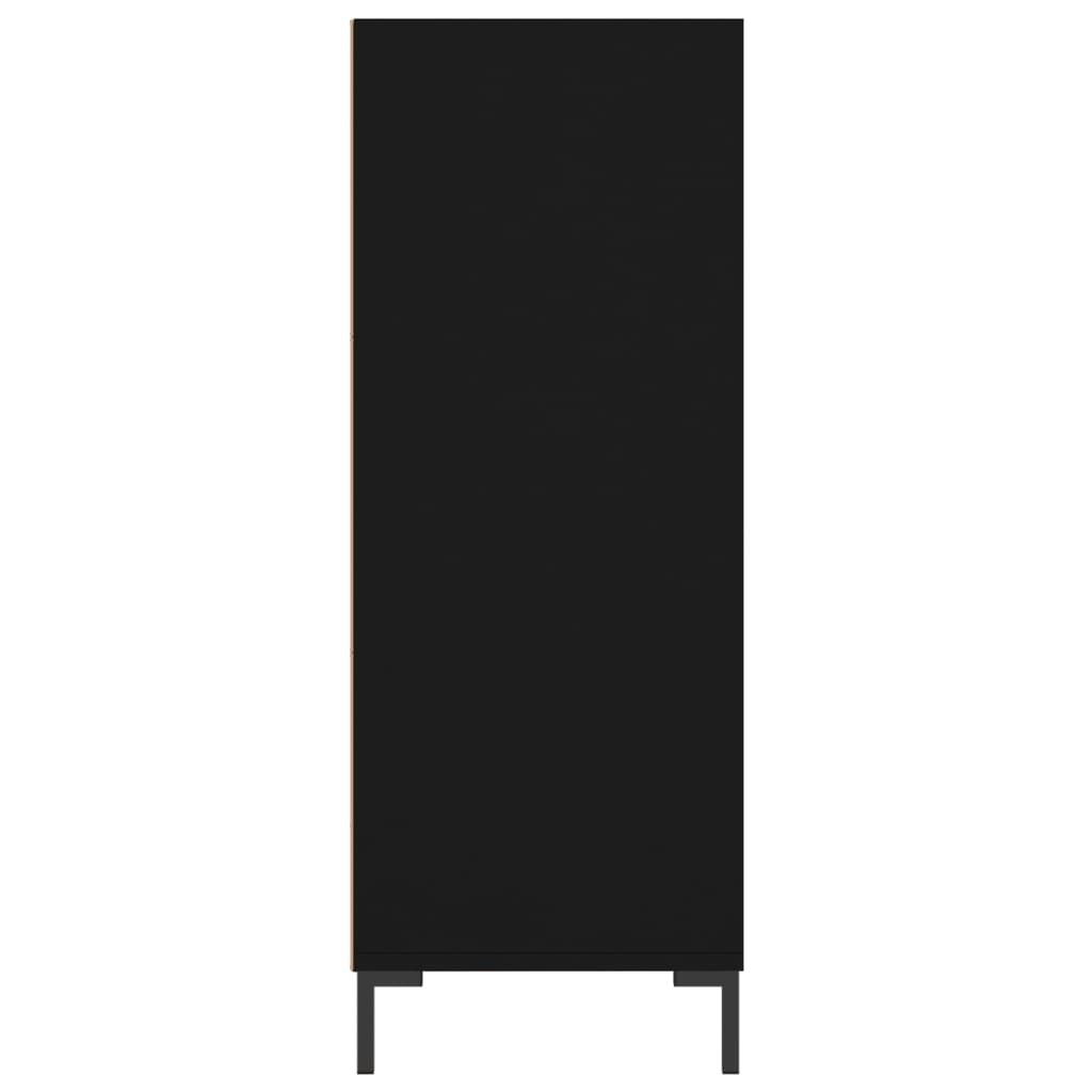 Bibliothèque noir 69,5x32,5x90 cm bois d'ingénierie Bibliothèques vidaXL   