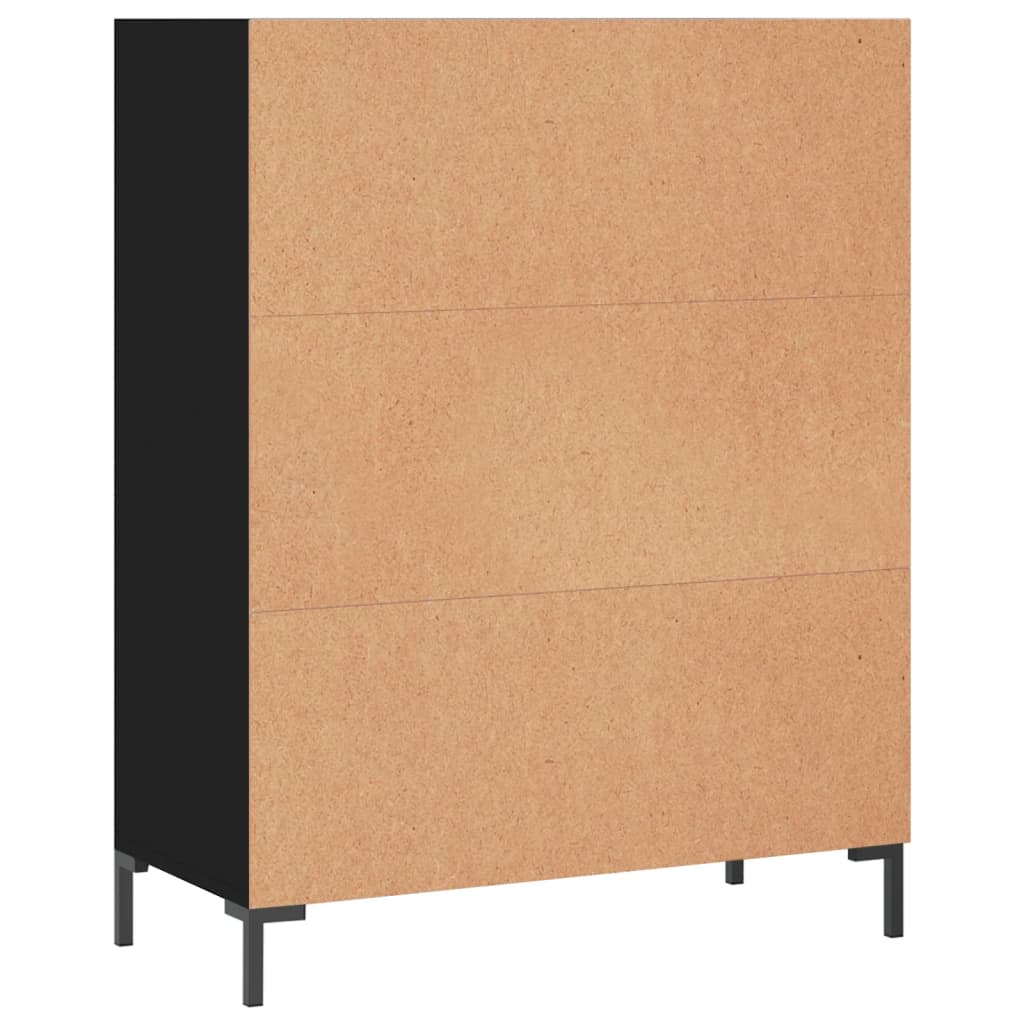 Bibliothèque noir 69,5x32,5x90 cm bois d'ingénierie Bibliothèques vidaXL   
