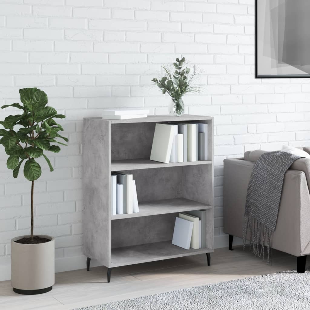 Armoire à étagères gris béton 69,5x32,5x90 cm bois d'ingénierie Buffets & bahuts vidaXL   