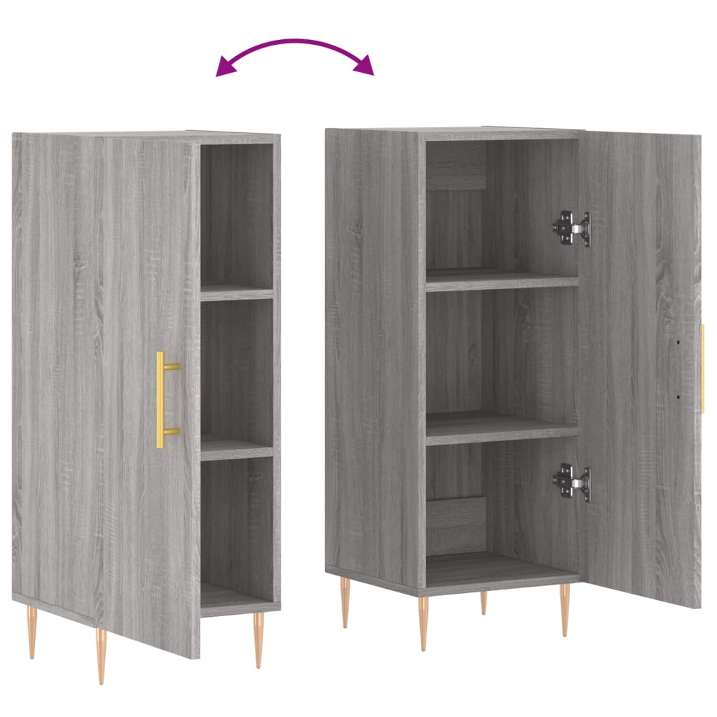 Buffet Sonoma gris 34,5x34x90 cm Bois d'ingénierie Buffets & bahuts vidaXL   