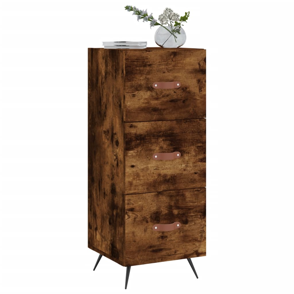 Buffet Chêne fumé 34,5x34x90 cm Bois d'ingénierie Buffets & bahuts vidaXL   
