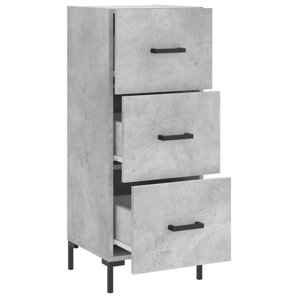 Buffet Gris béton 34,5x34x90 cm Bois d'ingénierie Buffets & bahuts vidaXL   