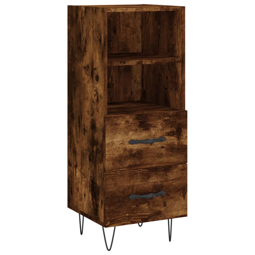 Buffet Chêne fumé 34,5x34x90 cm Bois d'ingénierie Buffets & bahuts vidaXL   
