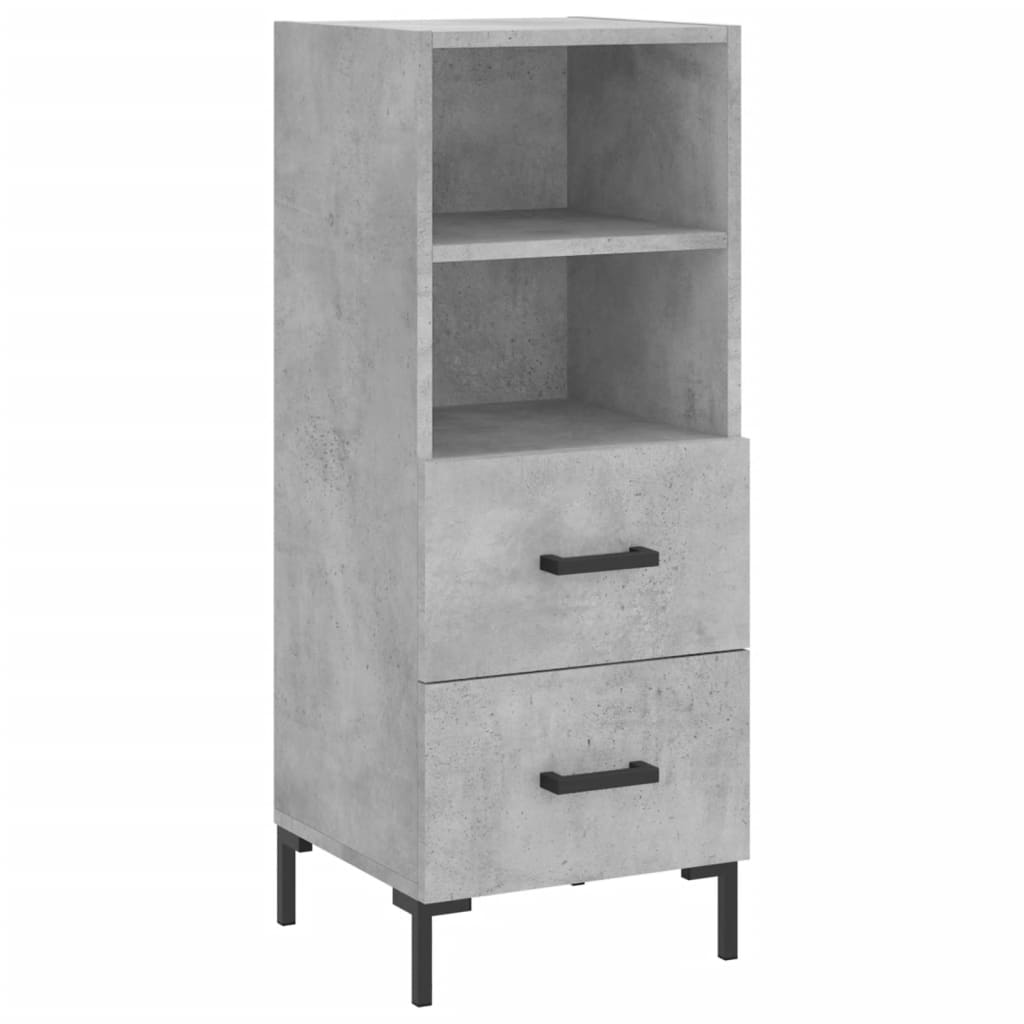Buffet Gris béton 34,5x34x90 cm Bois d'ingénierie Buffets & bahuts vidaXL   