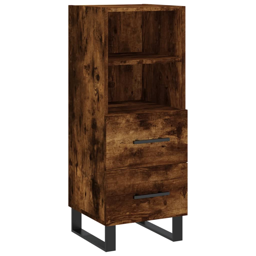 Buffet Chêne fumé 34,5x34x90 cm Bois d'ingénierie Buffets & bahuts vidaXL   