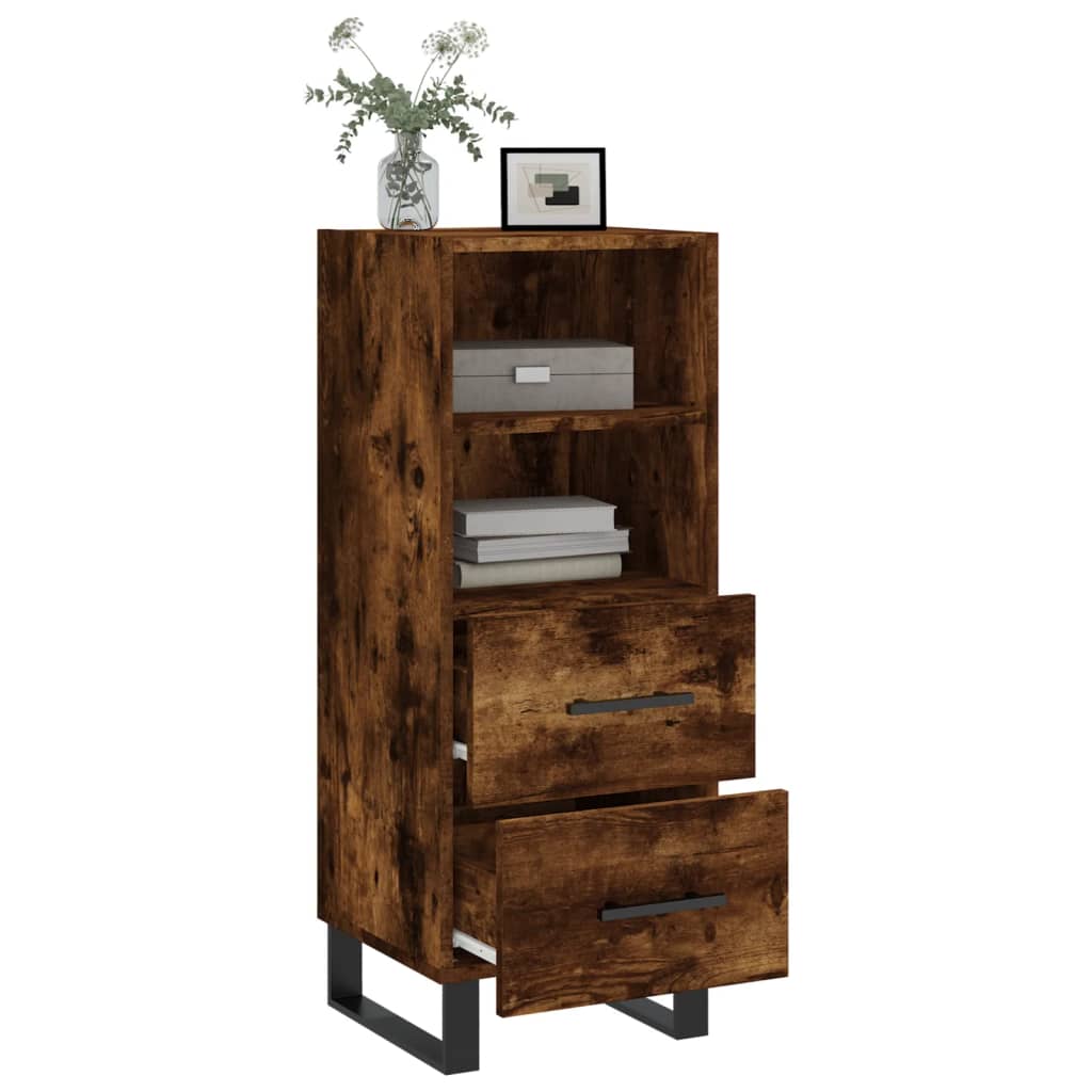 Buffet Chêne fumé 34,5x34x90 cm Bois d'ingénierie Buffets & bahuts vidaXL   