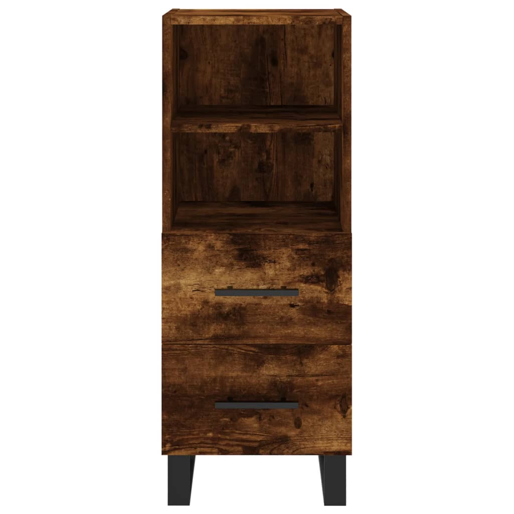 Buffet Chêne fumé 34,5x34x90 cm Bois d'ingénierie Buffets & bahuts vidaXL   