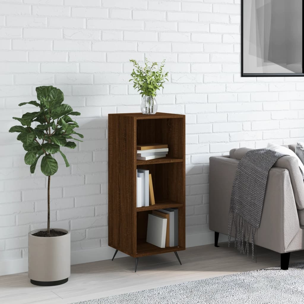 Armoire à étagères chêne marron 34,5x32,5x90 cm bois ingénierie Buffets & bahuts vidaXL   
