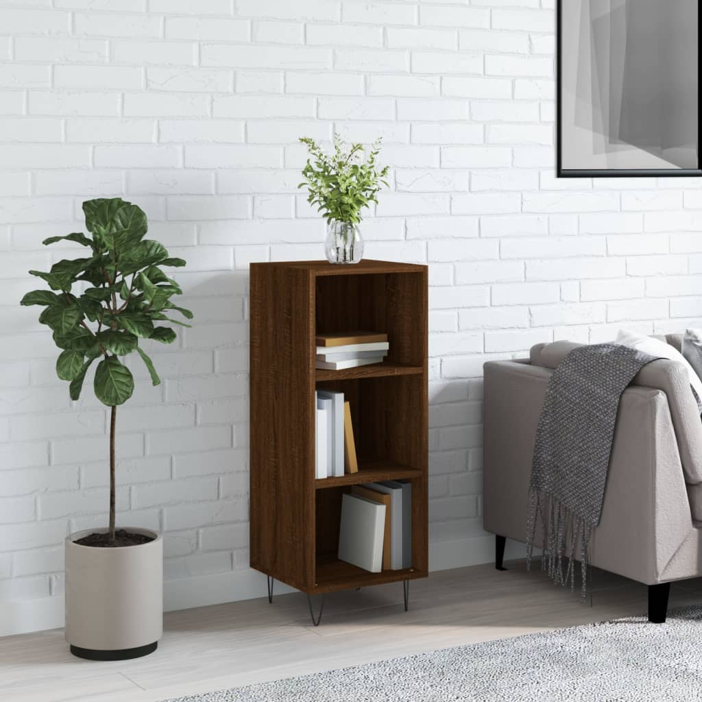 Buffet chêne marron 34,5x32,5x90 cm bois d'ingénierie Buffets & bahuts vidaXL   