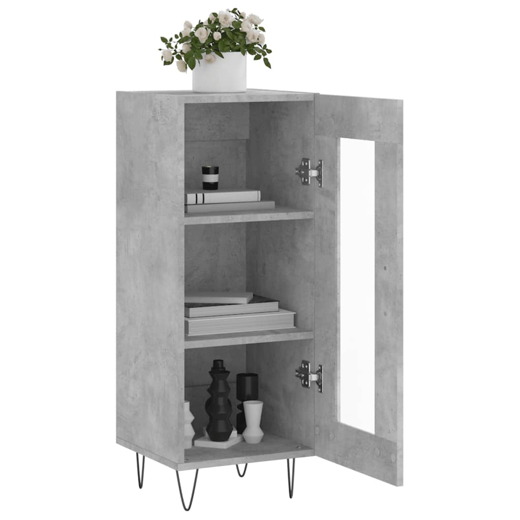 Buffet Gris béton 34,5x34x90 cm Bois d'ingénierie Buffets & bahuts vidaXL   
