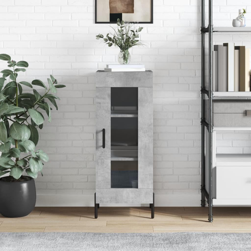 Buffet Gris béton 34,5x34x90 cm Bois d'ingénierie Buffets & bahuts vidaXL   