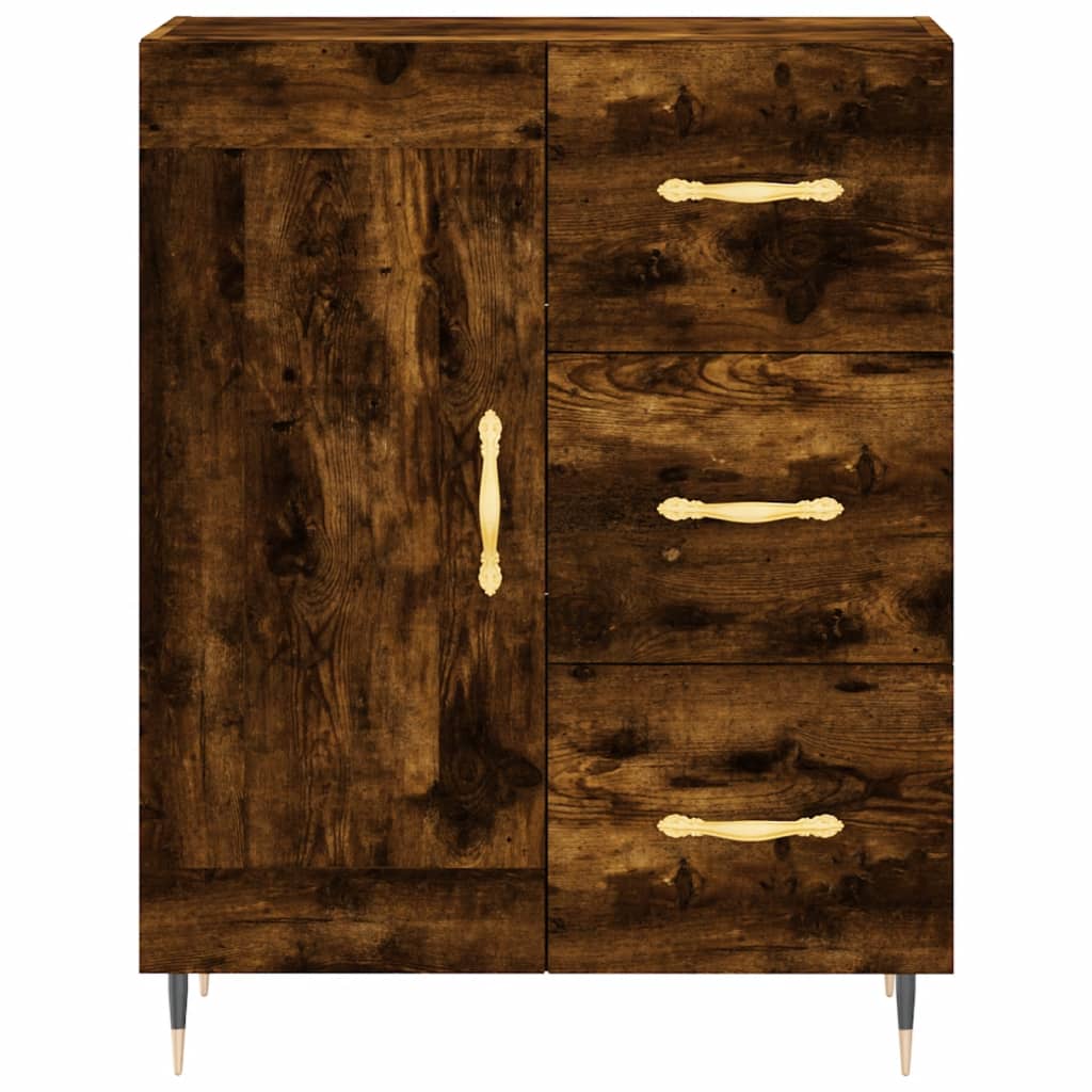 Buffet chêne fumé 69,5x34x90 cm bois d'ingénierie Buffets & bahuts vidaXL   