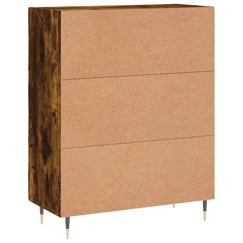 Buffet chêne fumé 69,5x34x90 cm bois d'ingénierie Buffets & bahuts vidaXL   