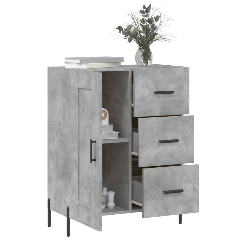 Buffet gris béton 69,5x34x90 cm bois d'ingénierie Buffets & bahuts vidaXL   