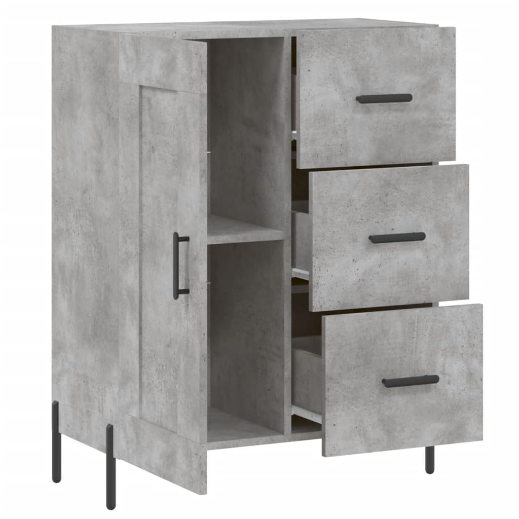 Buffet gris béton 69,5x34x90 cm bois d'ingénierie Buffets & bahuts vidaXL   