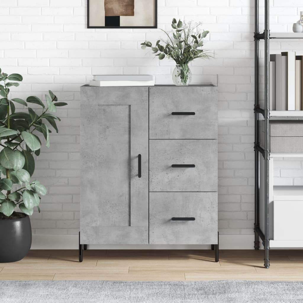 Buffet gris béton 69,5x34x90 cm bois d'ingénierie Buffets & bahuts vidaXL   