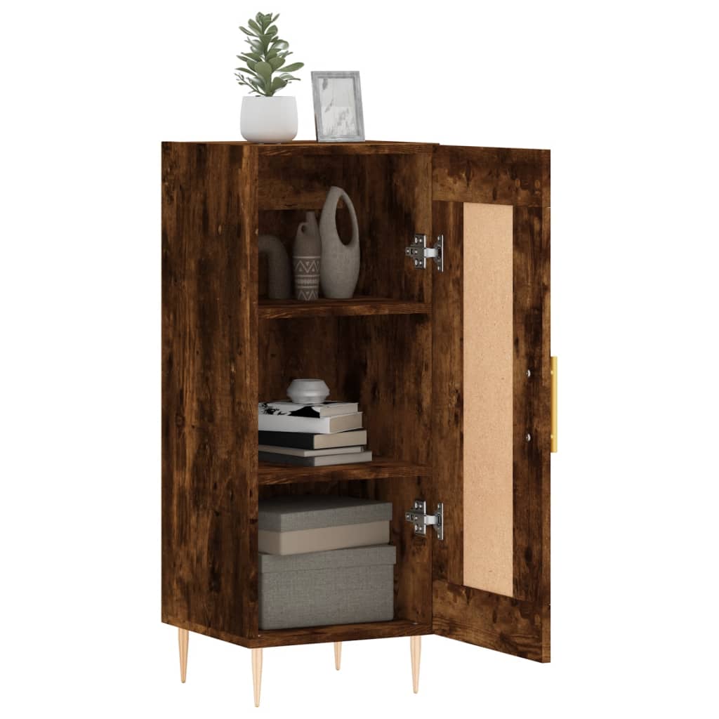 Buffet Chêne fumé 34,5x34x90 cm Bois d'ingénierie Buffets & bahuts vidaXL   