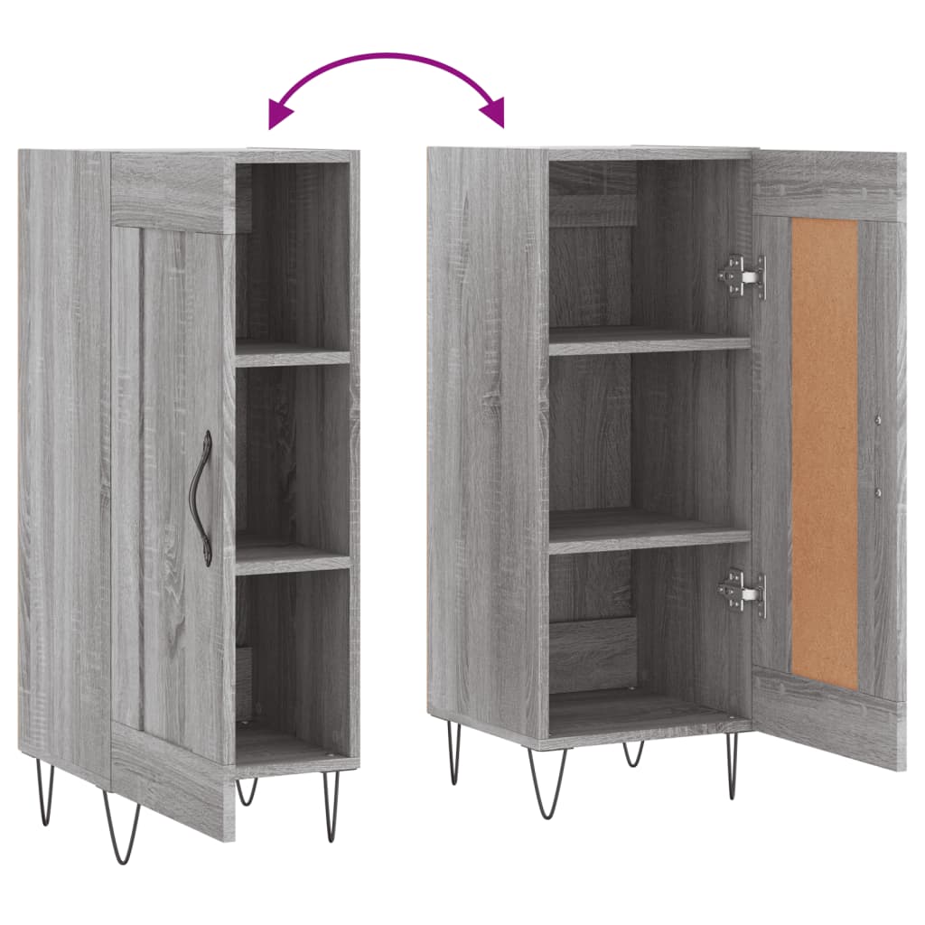 Buffet Sonoma gris 34,5x34x90 cm Bois d'ingénierie Buffets & bahuts vidaXL   