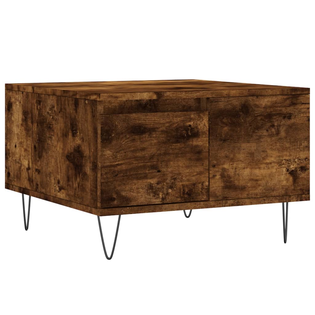 Table basse chêne fumé 55x55x36,5 cm bois d'ingénierie Tables basses vidaXL   
