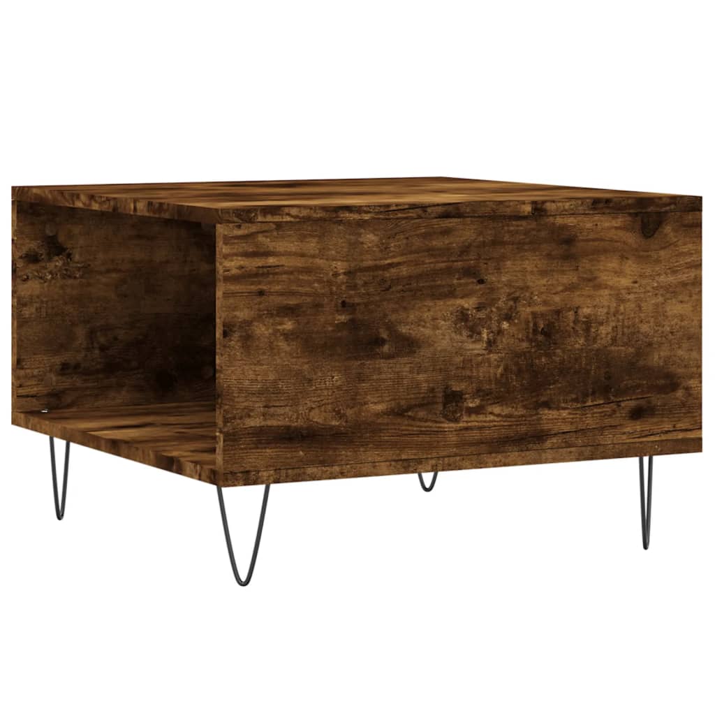 Table basse chêne fumé 55x55x36,5 cm bois d'ingénierie Tables basses vidaXL   