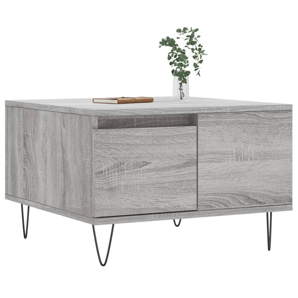 Table basse sonoma gris 55x55x36,5 cm bois d'ingénierie Tables basses vidaXL   