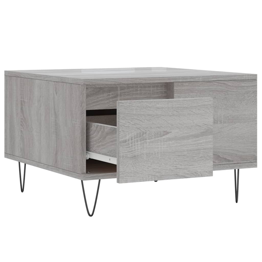 Table basse sonoma gris 55x55x36,5 cm bois d'ingénierie Tables basses vidaXL   