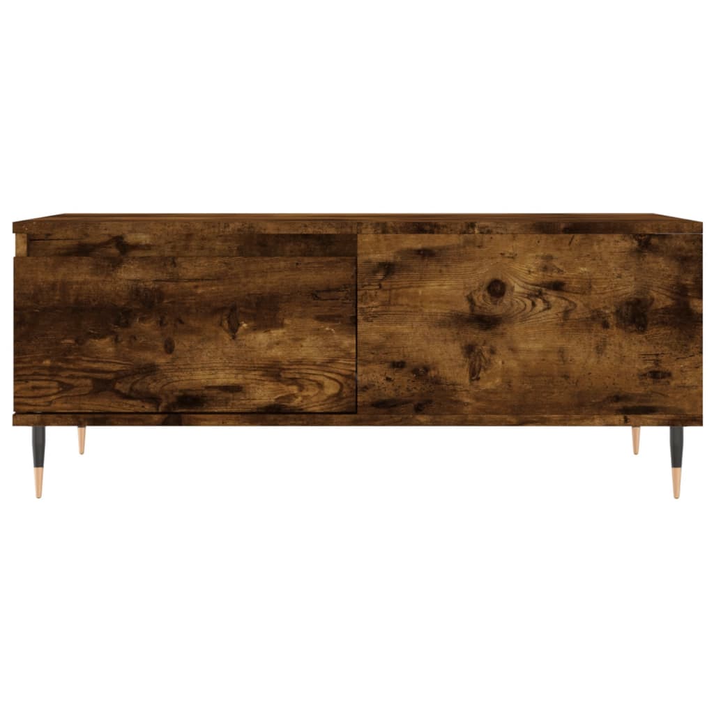 Table basse Chêne fumé 90x50x36,5 cm Bois d'ingénierie Tables basses vidaXL   