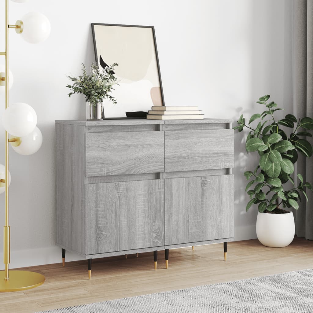 Buffets 2 pcs sonoma gris 40x35x70 cm bois d'ingénierie Buffets & bahuts vidaXL   