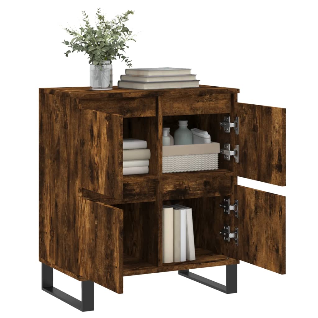 Buffet Chêne fumé 60x35x70 cm Bois d'ingénierie Buffets & bahuts vidaXL   
