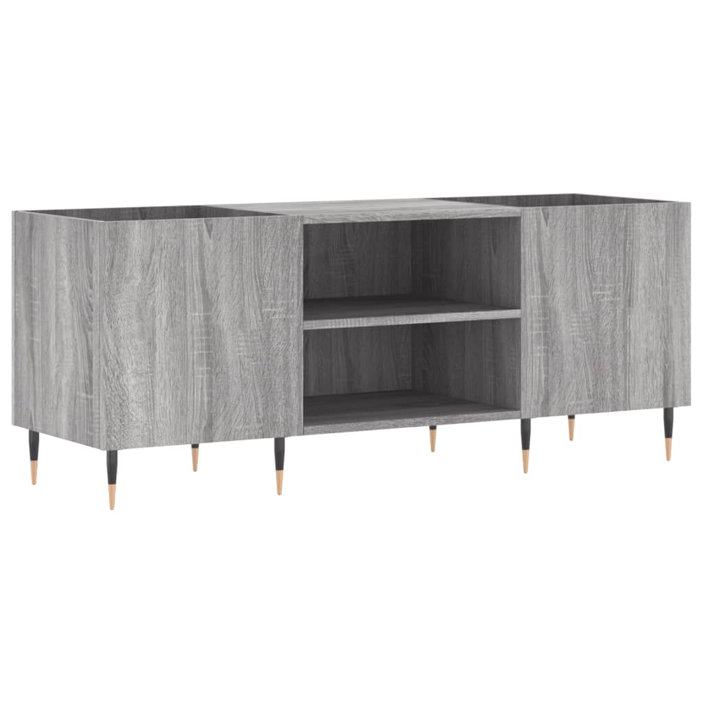 Armoire à disques sonoma gris 121x38x48 cm bois d'ingénierie Fixations & meubles de rangement multimédia vidaXL   