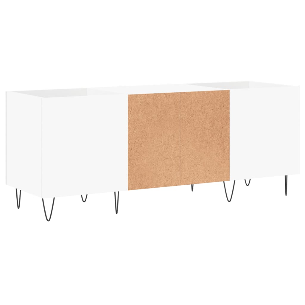 Armoire à disques blanc 121x38x48 cm bois d'ingénierie Fixations & meubles de rangement multimédia vidaXL   