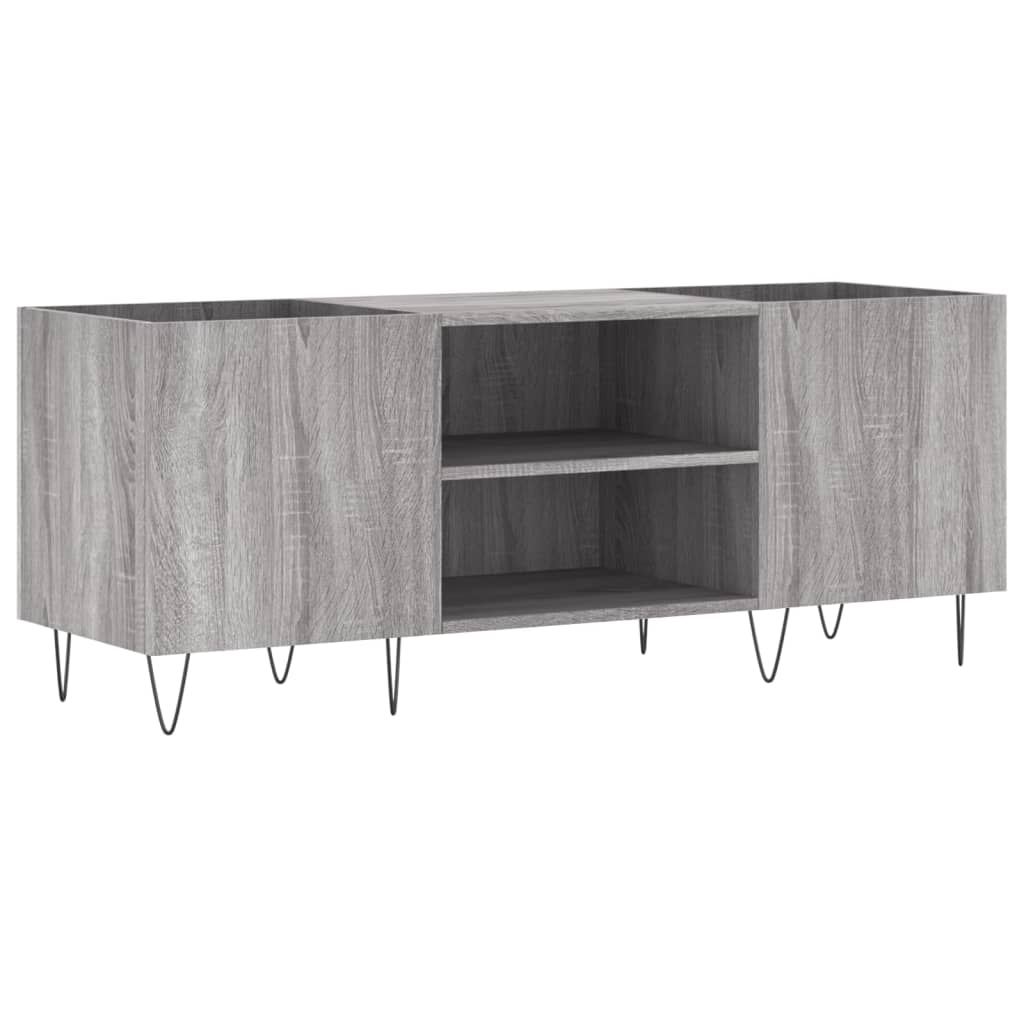Armoire à disques sonoma gris 121x38x48 cm bois d'ingénierie Fixations & meubles de rangement multimédia vidaXL   