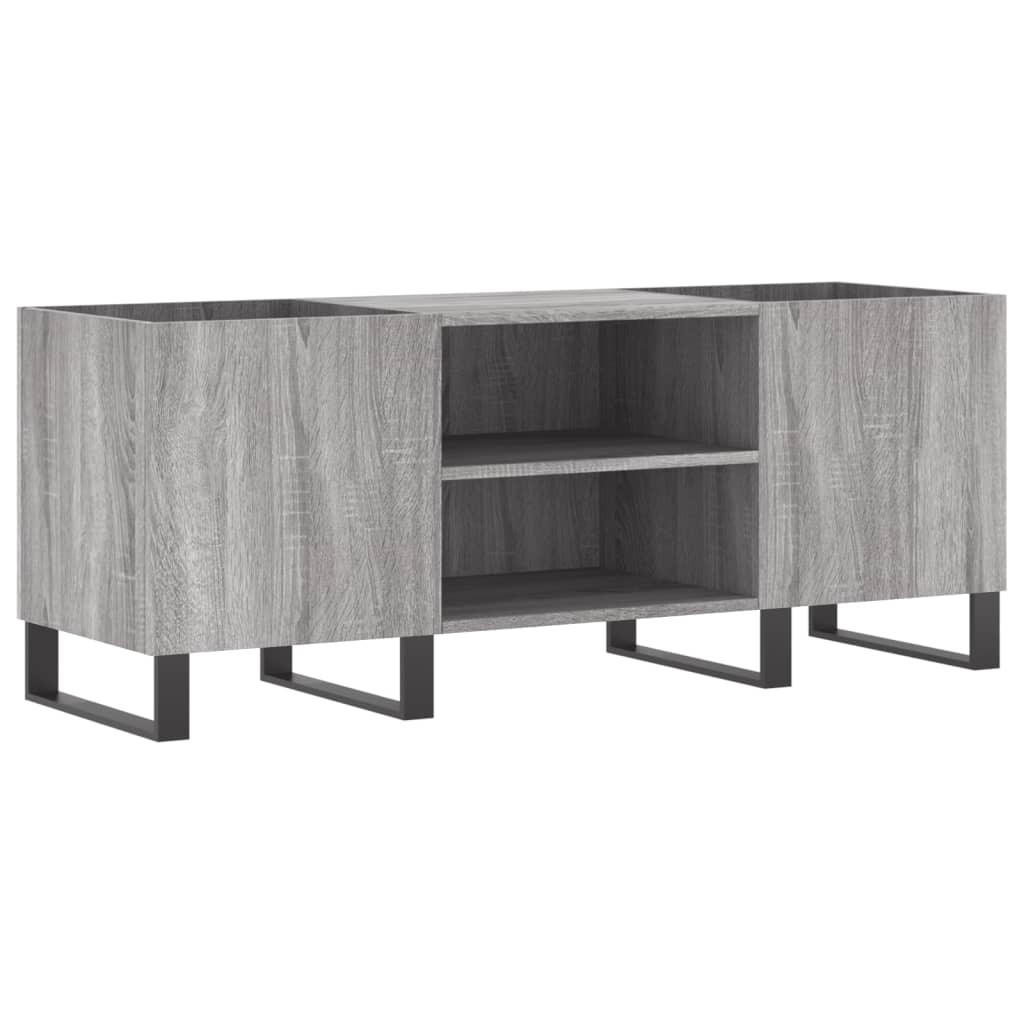 Armoire à disques sonoma gris 121x38x48 cm bois d'ingénierie Fixations & meubles de rangement multimédia vidaXL   