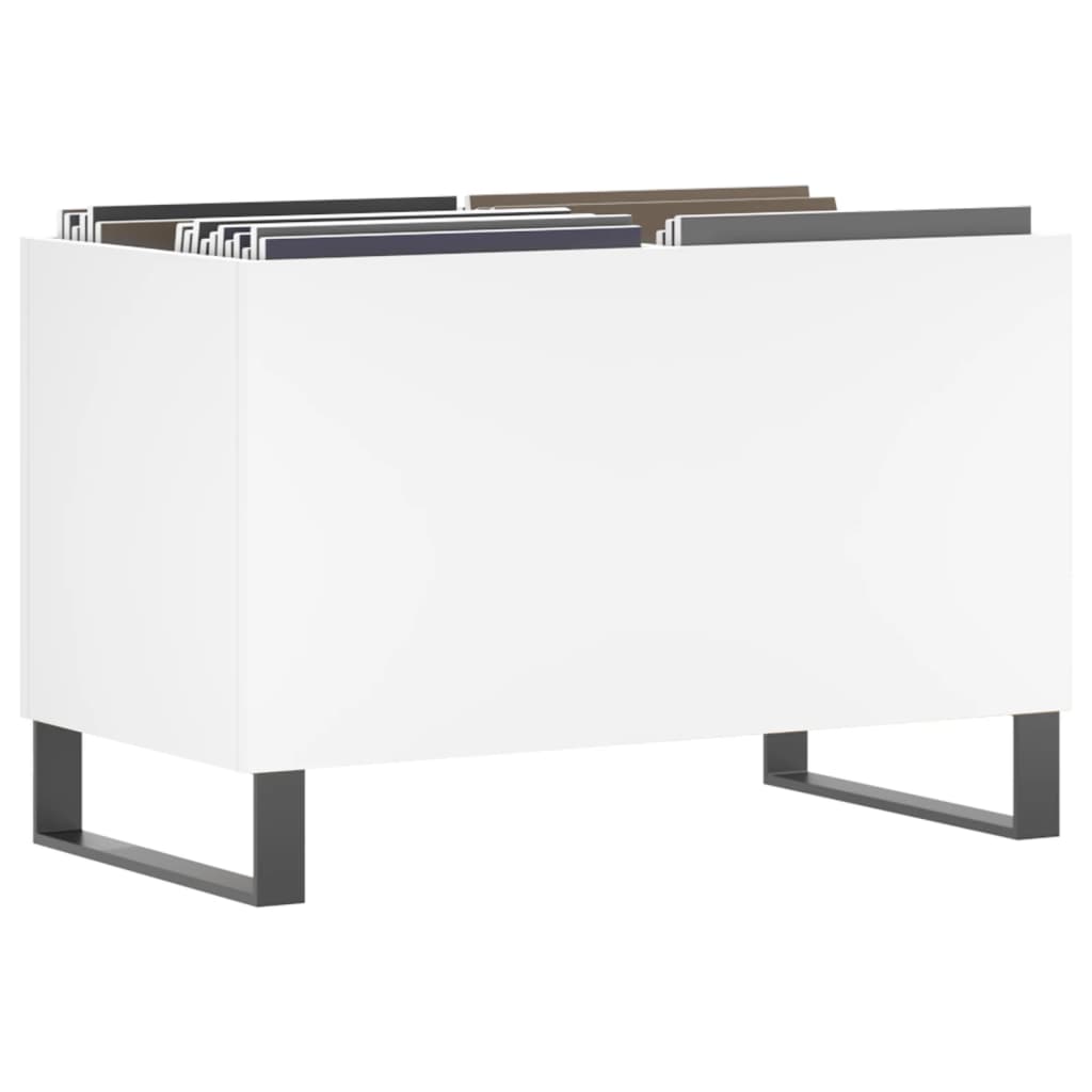 Armoire à disques blanc 74,5x38x48 cm bois d'ingénierie Fixations & meubles de rangement multimédia vidaXL   