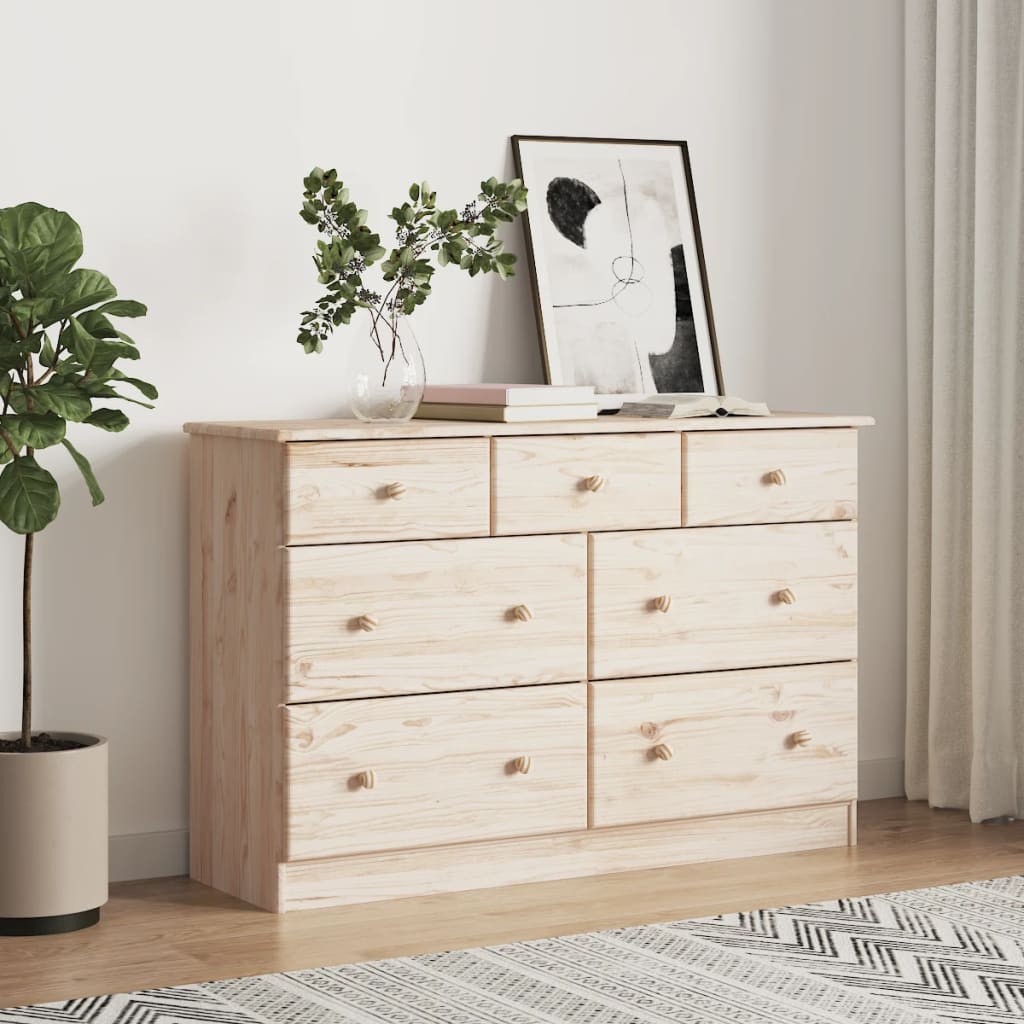 Commode ALTA 112x35x73 cm bois massif de pin Commodes vidaXL   