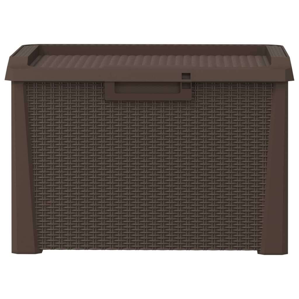 Boîte de rangement de jardin marron 125 L PP Coffres de jardin vidaXL   
