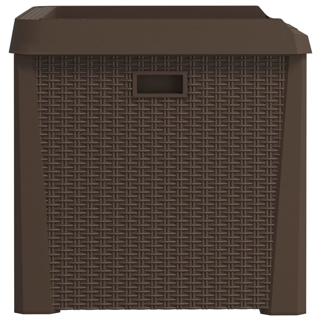 Boîte de rangement de jardin marron 125 L PP Coffres de jardin vidaXL   