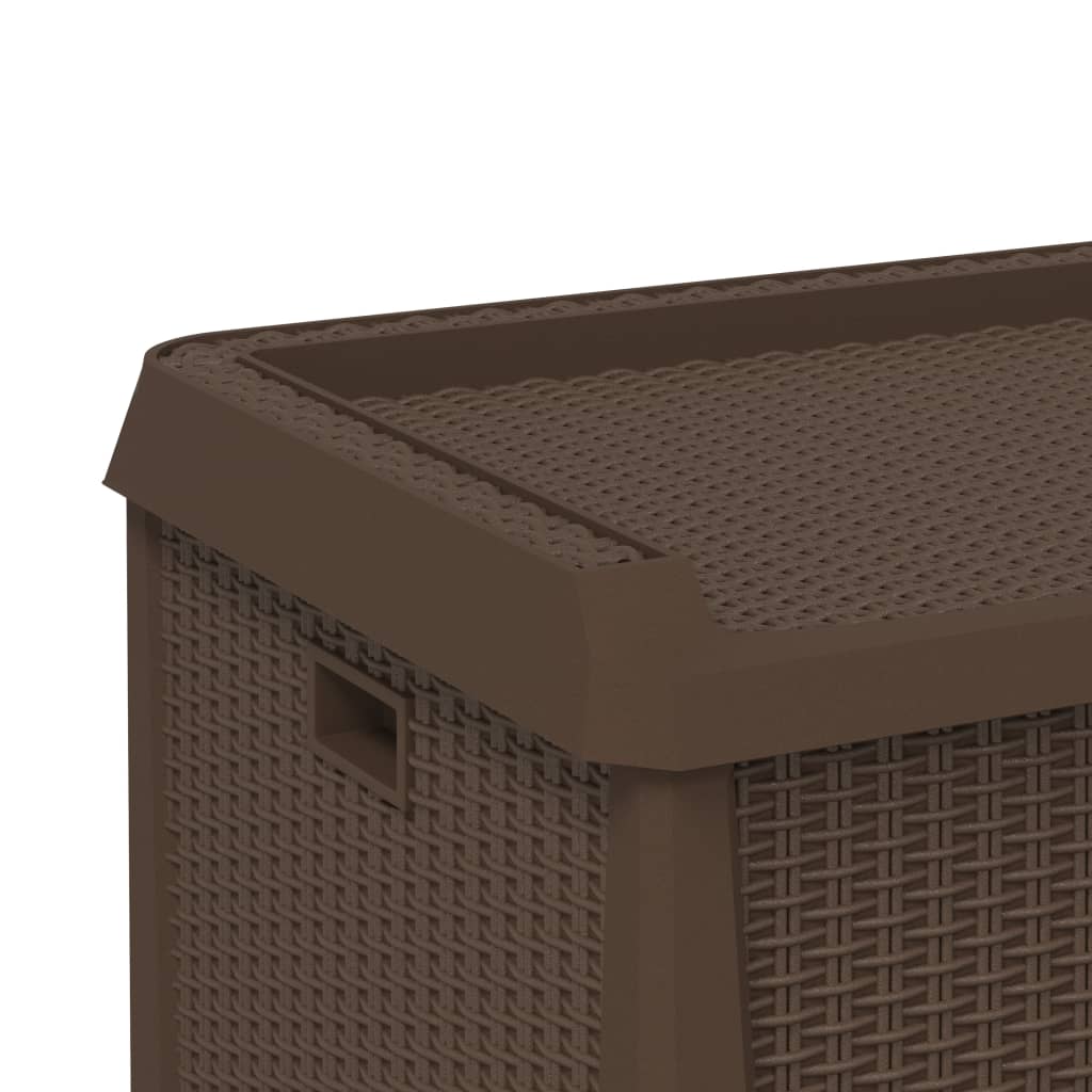 Boîte de rangement de jardin marron 125 L PP Coffres de jardin vidaXL   