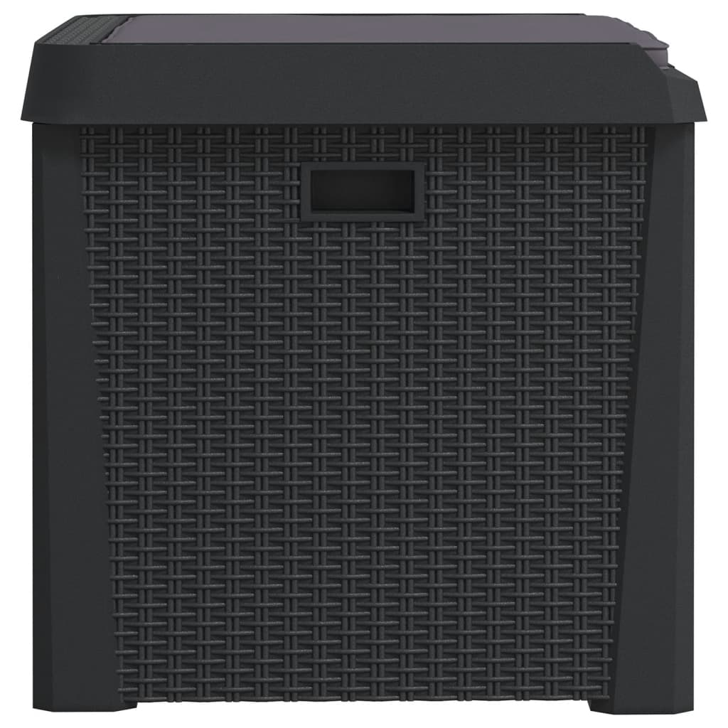 Boîte de rangement jardin coussin de siège anthracite 125 L PP Coffres de jardin vidaXL   