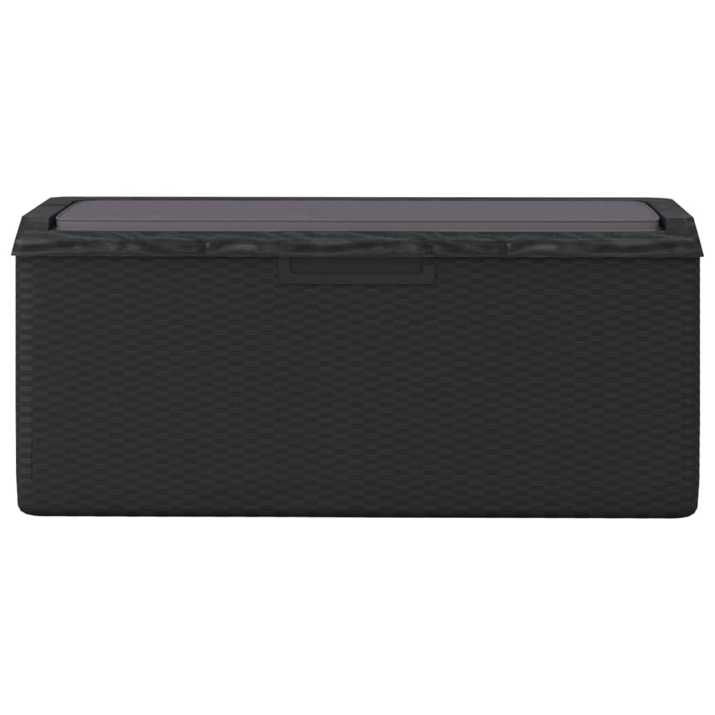 Boîte de rangement jardin coussin de siège anthracite 350 L PP Coffres de jardin vidaXL   