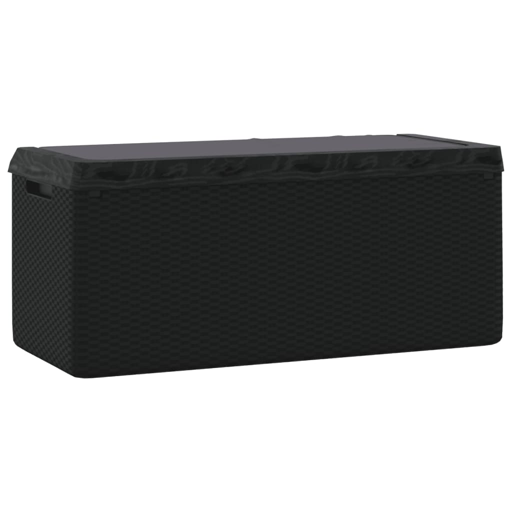 Boîte de rangement jardin coussin de siège anthracite 350 L PP Coffres de jardin vidaXL   