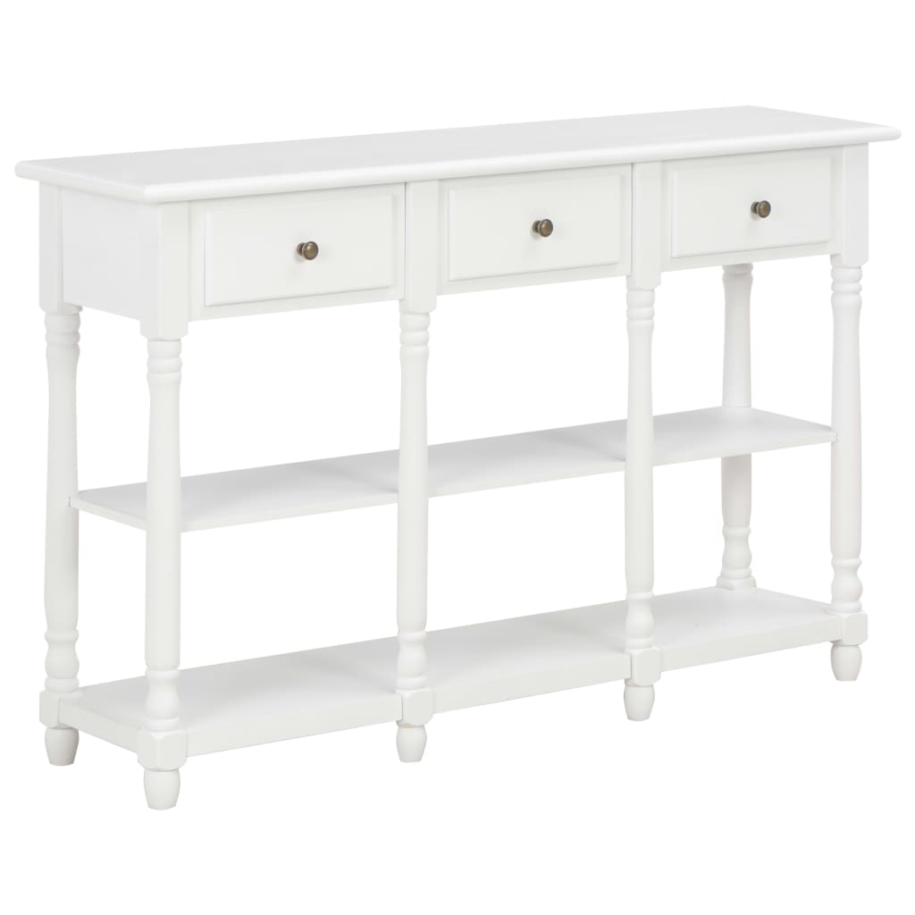 Table console blanc 110 x 30 x 76 cm bois d'ingénierie Tables console vidaXL   