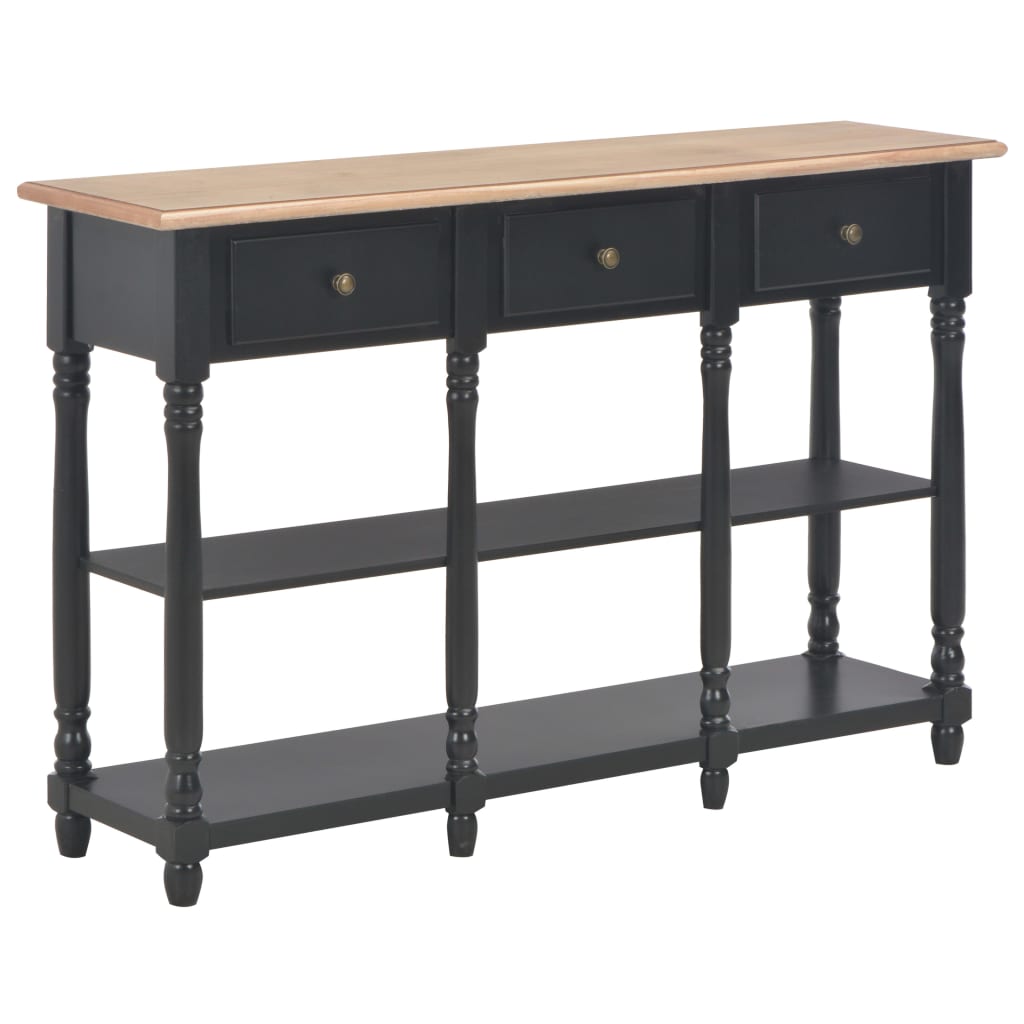 Table console noir 110x30x76 cm bois d'ingénierie Tables console vidaXL   