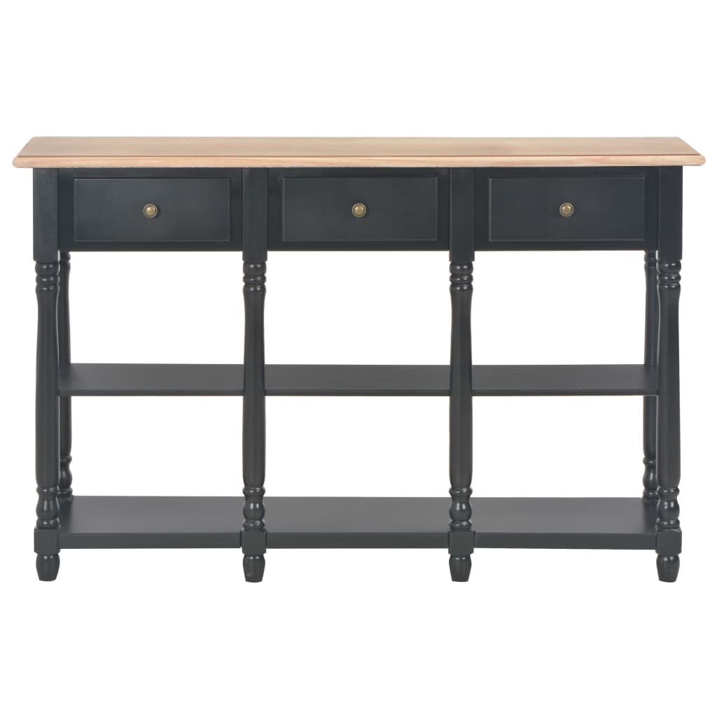 Table console noir 110x30x76 cm bois d'ingénierie Tables console vidaXL   